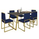 Kit 6 Cadeiras Barcelona Base Dourado - 95cm X 44cm Kit 6 Cadeiras Barcelona Base Dourado - 95cm X 44cm