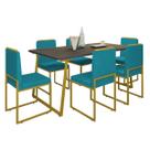 Kit 6 Cadeiras Barcelona Base Dourado - 95cm X 44cm Kit 6 Cadeiras Barcelona Base Dourado - 95cm X 44cm