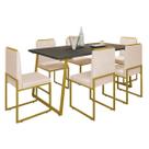 Kit 6 Cadeiras Barcelona Base Dourado - 95cm X 44cm Kit 6 Cadeiras Barcelona Base Dourado - 95cm X 44cm