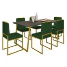 Kit 6 Cadeiras Barcelona Base Dourado - 95cm X 44cm Kit 6 Cadeiras Barcelona Base Dourado - 95cm X 44cm