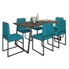 Kit 6 Cadeiras Barcelona Base Preta - 95cm X 53cm
