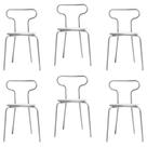 Kit 6 Cadeiras Base Tubular Fixa Fantasminha Chef