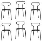 Kit 6 Cadeiras Base Tubular Fixa Fantasminha Chef