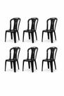 KIT 6 CADEIRAS BISTRO DECOR MOBILIA 77 PRETA Conforto e Estilo para Cozinha, Sala, Área Externa e Lazer