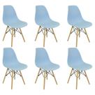 Kit 6 Cadeiras Charles Eames Eiffel Wood Design Varias Cores