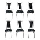 Kit 6 Cadeiras Cozinha Aço Tubolar Confortável Jantar Kit 6 Cadeiras Cozinha Aço Tubolar Confortável Jantar