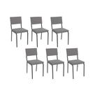 Kit 6 Cadeiras de Cozinha Zaria 2C128 6 Un Preto Fosco/Cinza A050 Suede Suede - Kappesberg