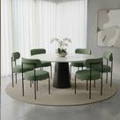 Kit 6 Cadeiras de Jantar Margara em MDF Tecido Napoli Verde D'Rossi