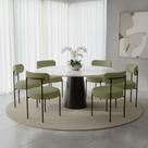 Kit 6 Cadeiras de Jantar Margara MDF Bouclê Verde Pistache D'Rossi