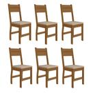 Kit 6 Cadeiras de Jantar MDF Milano