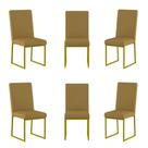 Kit 6 Cadeiras Estofadas Base de Ferro Para Mesa De Jantar