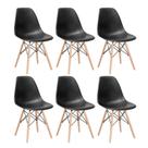 Kit 6 Cadeiras Laráz Eames Eiffel DSW - Preto