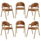 Kit 6 Cadeiras Mesa Jantar Suellen Versátil Reforçada material sintético