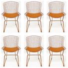 Kit 6 Cadeiras para cozinha BERTOIA cobre - Poltronas do Sul