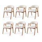 Kit 6 Cadeiras para Mesa de Jantar Gaia