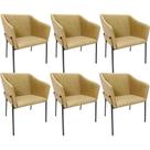 Kit 6 Cadeiras Para Sala de Jantar Estar Living Olívia L02 material sintético Fendi - Lyam Decor Kit 6 Cadeiras Para Sala de Jantar Estar Living Olívia L02 material sintético Fendi - Lyam Decor