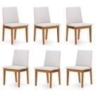 Kit 6 Cadeiras para Sala de Jantar Estofada Madeira Maciça Cecília