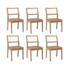 Kit 6 Cadeiras para Sala de Jantar Estofadas Bella
