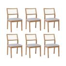 Kit 6 Cadeiras para Sala de Jantar Estofadas Bella