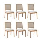 Kit 6 Cadeiras para Sala de Jantar Estofadas Buriti