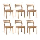 Kit 6 Cadeiras para Sala de Jantar Estofadas Damasco