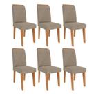 Kit 6 Cadeiras para Sala de Jantar Estofadas Tais