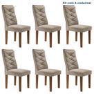 Kit 6 Cadeiras para Sala de Jantar Germany Espresso Móveis Kit 6 Cadeiras para Sala de Jantar Germany Espresso Móveis