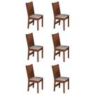 Kit 6 Cadeiras Paraty MDF e Assento em Tecido Bagum