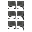 Kit 6 Cadeiras Poltrona Lua Veludo Sala Quarto Preto Balaqui Kit 6 Cadeiras Poltrona Lua Veludo Sala Quarto Preto Balaqui