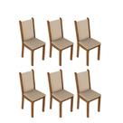 Kit 6 Cadeiras Rustic Crema Pérola Madesa 4291