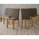 Kit 6 Cadeiras Sala Jantar Isa 6 Un Nature/Suede Marrom - Henn Kit 6 Cadeiras Sala Jantar Isa 6 Un Nature/Suede Marrom - Henn