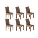 Kit 6 Cadeiras Sala Jantar Jade 6 Un Imbuia/Suede Capuccino - Rufato Kit 6 Cadeiras Sala Jantar Jade 6 Un Imbuia/Suede Capuccino - Rufato