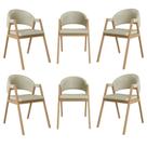 Kit 6 Cadeiras Suellen Luxo Reforçada Mesa de Jantar material sintético