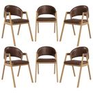 Kit 6 Cadeiras Suellen Luxo Reforçada Mesa de Jantar material sintético