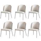 Kit 6 Cadeiras Tay Para Sala De Jantar Ou Espaço Gourmet-tecido-costas Linho 60-frente Linho 22