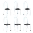 Kit 6 Cadeiras Tubular 96x36x41 Cm Iris B