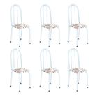 Kit 6 Cadeiras Tubular 96x36x41 Cm Iris B