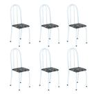 Kit 6 Cadeiras Tubular 96x36x41 Cm Iris B