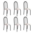 Kit 6 Cadeiras Tubular 96x36x41 Cm Iris B