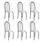 Kit 6 Cadeiras Tubular 96x36x41 Cm Iris B