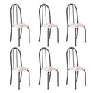 Kit 6 Cadeiras Tubular 96x36x41 Cm Iris B