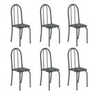 Kit 6 Cadeiras Tubular Iris B 96x36x41 Cm