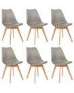 Kit 6 Cadeiras Tulipa Saarinen Cinza