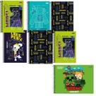 Kit 6 Cadernos Minecraft 96 Fls Espiral + Desenho Minecraft