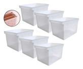 Kit 6 Caixa Arquivo Multiuso Larga Pasta Suspensa Dello Cristal Kit 6 Caixa Arquivo Multiuso Larga Pasta Suspensa Dello Cristal