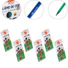 Kit 6 Caixa Lápis de Cor 12 Cores Resina Reciclada Sextavado