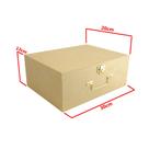 Kit 6 Caixa Lisa com Dobradica e Fecho 30x20x13 Mdf Madeira