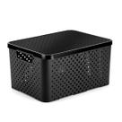 Kit 6 Caixa Organizadora Cesto Com Tampa Empilhável 6L 1242 - Dasplasti