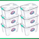 Kit 6 Caixa Organizadora Container 20 Litros C/ Tampa e Trava
