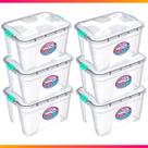 Kit 6 Caixa Organizadora Container 20 Litros C/ Tampa e Trava